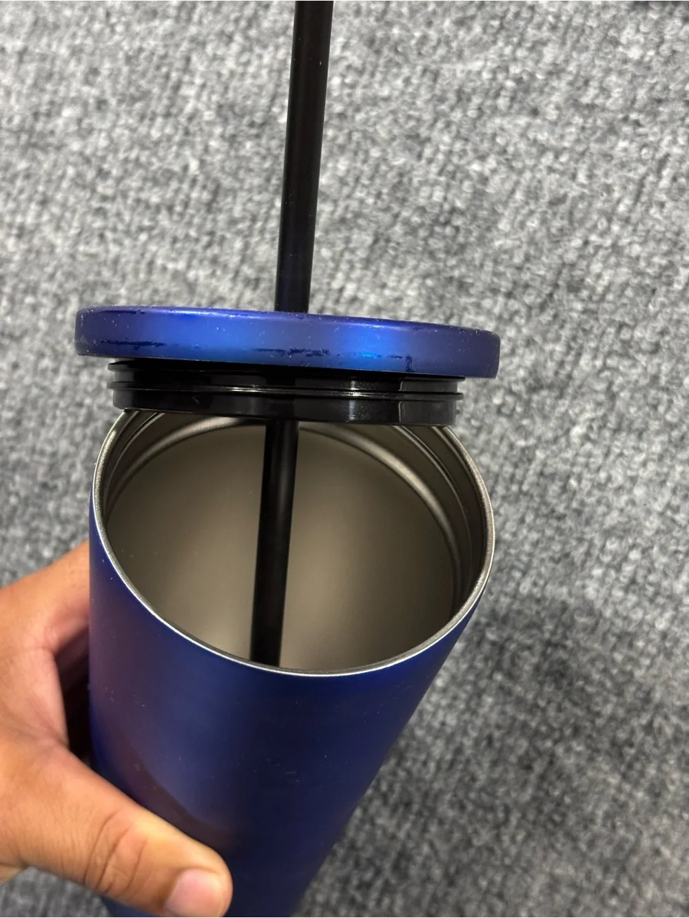 Starbucks tall blue